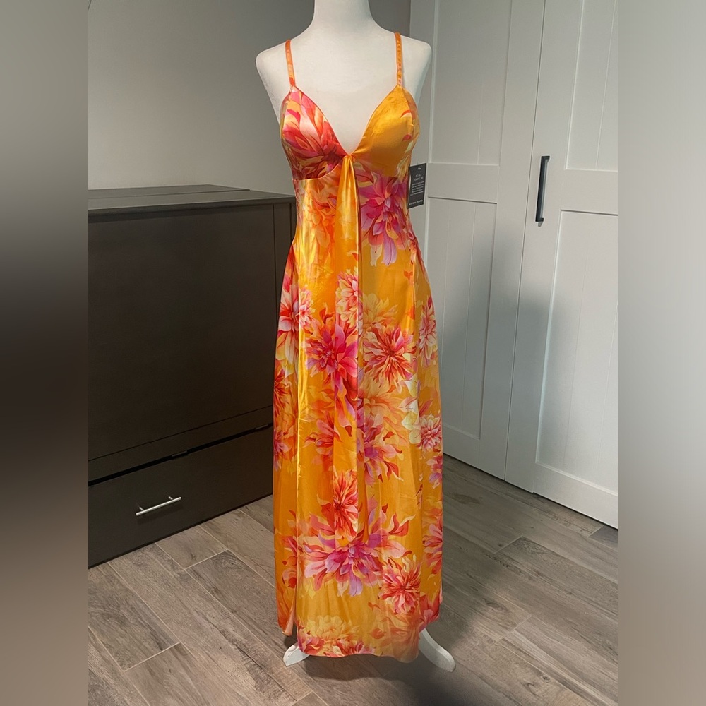 Boston Proper floral Maxi dress size 4